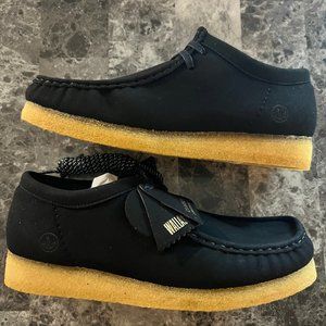 NEW MENS CLARKS ORIGINALS WALLABEE LIMITED EDITION BLACK SUEDE LOW TOP SHOES